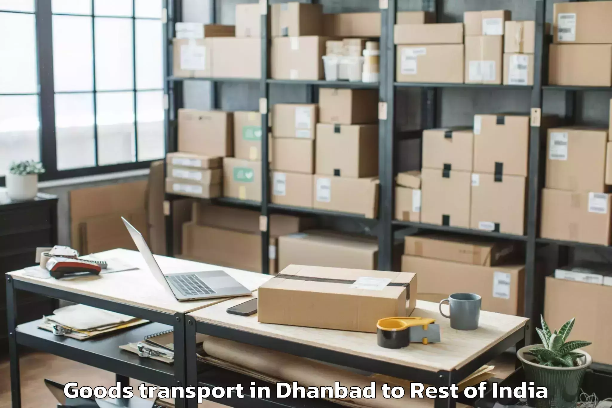 Book Dhanbad to Kurara Rural Goods Transport Online